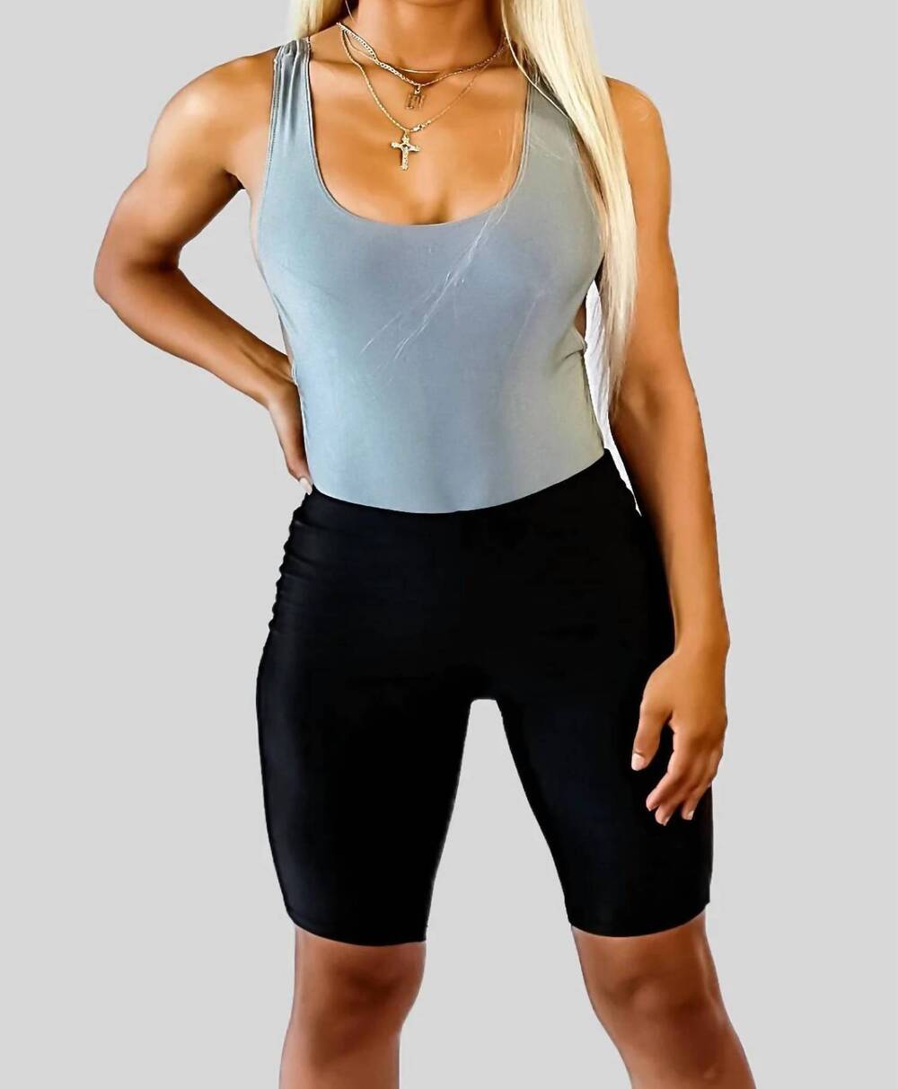 NEW JNK just precious nylon low cut sides bodysuit in grey